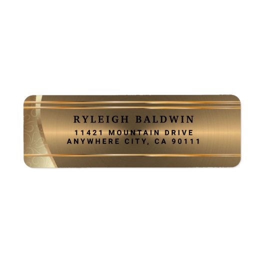 Classy Elegant Return Address Label (Voorkant)