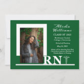 Classy Elegant RN Caduceus 1 Foto DK Groen Aankondiging (Voorkant)