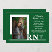 Classy Elegant RN Caduceus 1 Foto DK Groen Aankondiging (Voorkant / Achterkant)