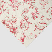 Classy Elegant  Rode Bloemen Toile Tissuepapier (Detail)