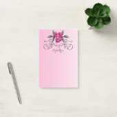 Classy Elegant Roos Floral Monogram Post-it® Notes (Kantoor)