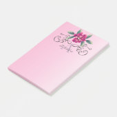Classy Elegant Roos Floral Monogram Post-it® Notes (Schuin)