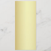 Classy Elegant Royal Blue en Gold Floral Wedding Menu (Achterkant)