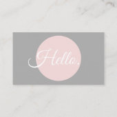 Classy Elegant Roze en Grijze Visitekaartje (Achterkant)