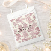 Classy Elegant Roze Paardentoilet Naam Initialen Bedankzakje (Geknipt)