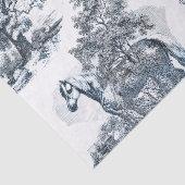 Classy Elegant Rustic Blue Horses Country Toile Tissuepapier (Detail)