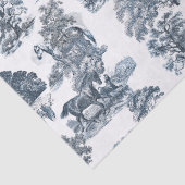 Classy Elegant Rustic Blue Horses Country Toile Tissuepapier (Detail)