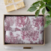 Classy Elegant Rustic Magenta Horses Country Toile Tissuepapier (Geschenk)