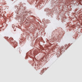 Classy Elegant Rustic Red Horses Country Toile Tissuepapier (Detail)