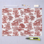 Classy Elegant Rustic Red Horses Country Toile Tissuepapier (Craft)