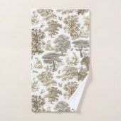 Classy Elegant Rustiek Beige Country Toile Bad Handdoek (Handdoek)