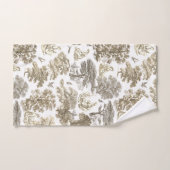 Classy Elegant Rustiek Beige Country Toile Bad Handdoek (Handdoek)