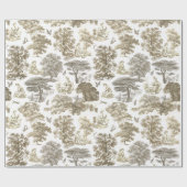 Classy Elegant Rustiek Beige Country Toile Cadeaupapier (Vlak)