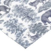 Classy Elegant Rustiek Blauw Bos Dieren Toile Tafelkleed (Gekanteld)