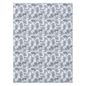 Classy Elegant Rustiek Blauw Bos Dieren Toile Tafelkleed (Voorkant)
