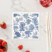 Classy Elegant Rustiek Blauw Land Toile Servet (Insitu)