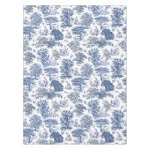 Classy Elegant Rustiek Blauw Land Toile Tafelkleed (Voorkant)