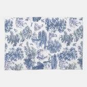 Classy Elegant Rustiek Blauw Land Toile Theedoek (Horizontaal)