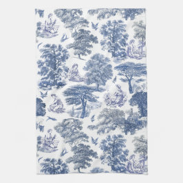 Classy Elegant Rustiek Blauw Land Toile Theedoek