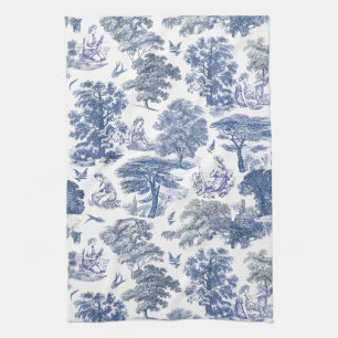 Classy Elegant Rustiek Blauw Land Toile Theedoek