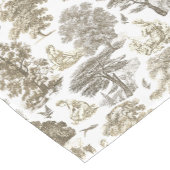Classy Elegant Rustiek Goud Beige Country Toile Korte Tafelloper (Hoek)