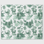 Classy Elegant  Sage Green Deer Woodland Cadeaupapier (Vlak)