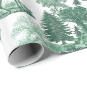 Classy Elegant  Sage Green Deer Woodland Cadeaupapier (Rol Hoek)