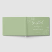 Classy Elegant Sage Green Wedding Gastenboek (Volledig)