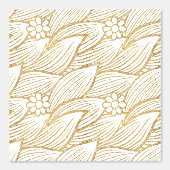 Classy Elegant Schattige Wit en Goud Daisy Pattern Behang (Voorkant)