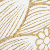 Classy Elegant Schattige Wit en Goud Daisy Pattern Behang (Zoom)