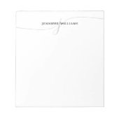 Classy Elegant Script Black Gray Modern Monogram Notitieblok (Voorkant)