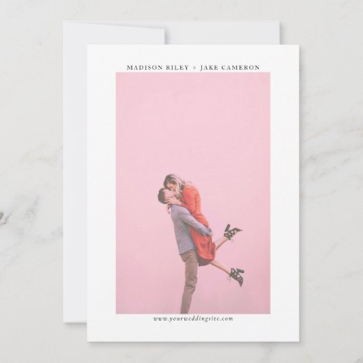 Classy Elegant  Script Save the Date Kaart (Achterkant)