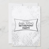 Classy Elegant Silver Damask retication party Kaart (Voorkant)