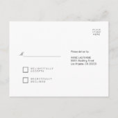 Classy Elegant Simple White Response RSVP Briefkaa Uitnodiging Briefkaart (Achterkant)