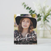 Classy elegant slaat de foto van het datumafstuder aankondigingskaart (Staand voorkant)