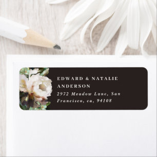 Classy elegant, stijlvol, donkerbloemig, modern ri etiket
