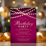 Classy Elegant String Lights 60e Verjaardagsfeestj Folie Uitnodiging Briefkaart<br><div class="desc">Een stijlvolle en elegante 60e verjaardagsfeestuitnodiging met snaarlampen in gouden folie, zilveren folie of bronzen folie. Als u op zoek bent naar een formele uitnodiging voor een verjaardagsfeestje voor een avondviering, is dit ontwerp met hangende feeënlichten ideaal. U kunt alle tekst online aanpassen en laten afdrukken en naar u verzenden....</div>