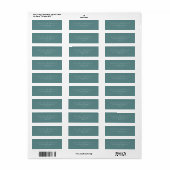 Classy Elegant Teals Return Address Etiket (Full Sheet)