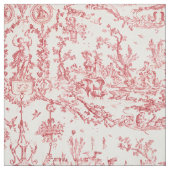 Classy Elegant Vintage Red French Country Toile Stof (Swatch)