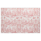 Classy Elegant Vintage Red French Country Toile Stof (Fat Quarter)
