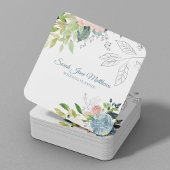 Classy elegant waterverf foliage bruiloft planner vierkante visitekaartje
