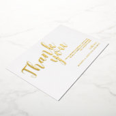 Classy Elegant Wedding Bedankt Folie Uitnodiging (Gedraaid)