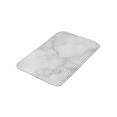 Classy Elegant White Marble Pattern Badmat (Gekanteld)