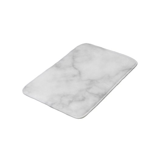 Classy Elegant White Marble Pattern Badmat (Gekanteld)