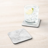 Classy Elegant White Marble Pattern Bier Onderzetter (Rechterzijde)