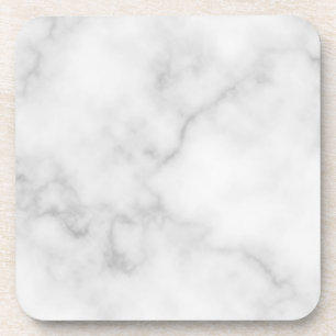 Classy Elegant White Marble Pattern Bier Onderzetter
