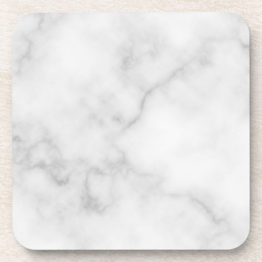 Classy Elegant White Marble Pattern Bier Onderzetter (Voorkant)