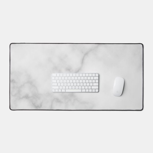 Classy Elegant White Marble Pattern Bureaumat (Keyboard & Muis)