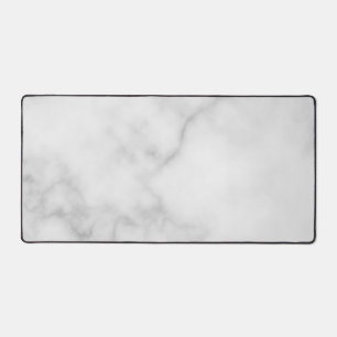 Classy Elegant White Marble Pattern Bureaumat
