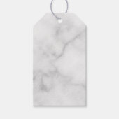 Classy Elegant White Marble Pattern Cadeaulabel (Voorkant)